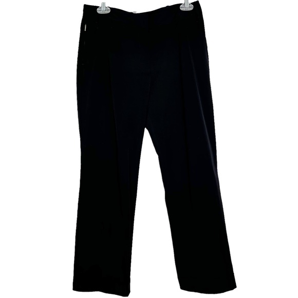 Jil Sander $795 Pleat Cuff Black All Season Casual Dress Pant Trousers Womens 36 - Picture 2 of 13